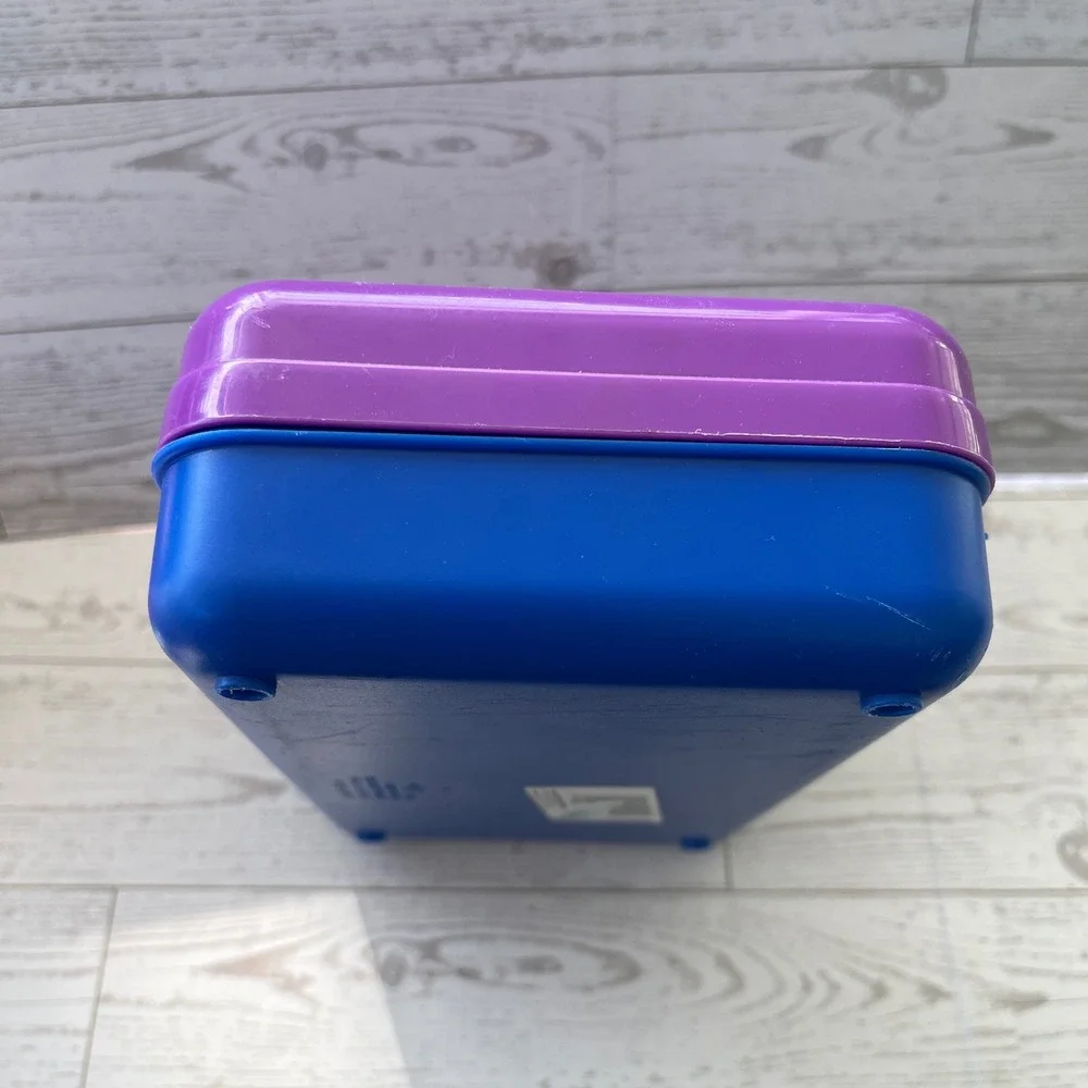 Vintage‎ SpaceMaker Pencil Box Purple Blue 90s Retro School Supply Newell 1996